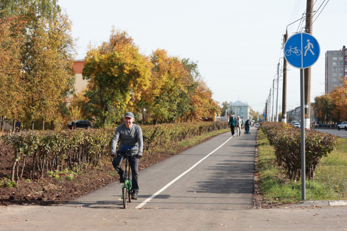 Более 4 километров велодорожек появилось в Дзержинске в этом году